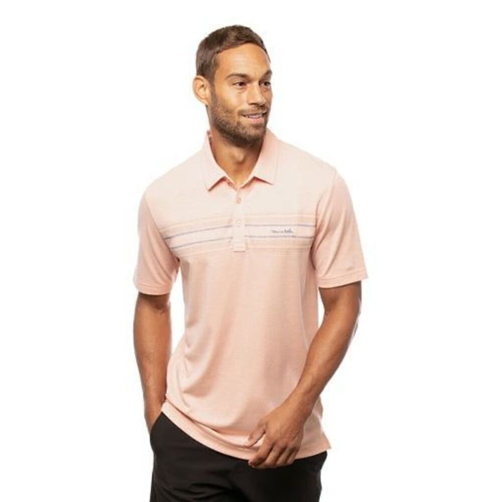 Travis Mathews Mens Heather Autumn Sunset Adult Swimming Golf Polo Shirt Medium